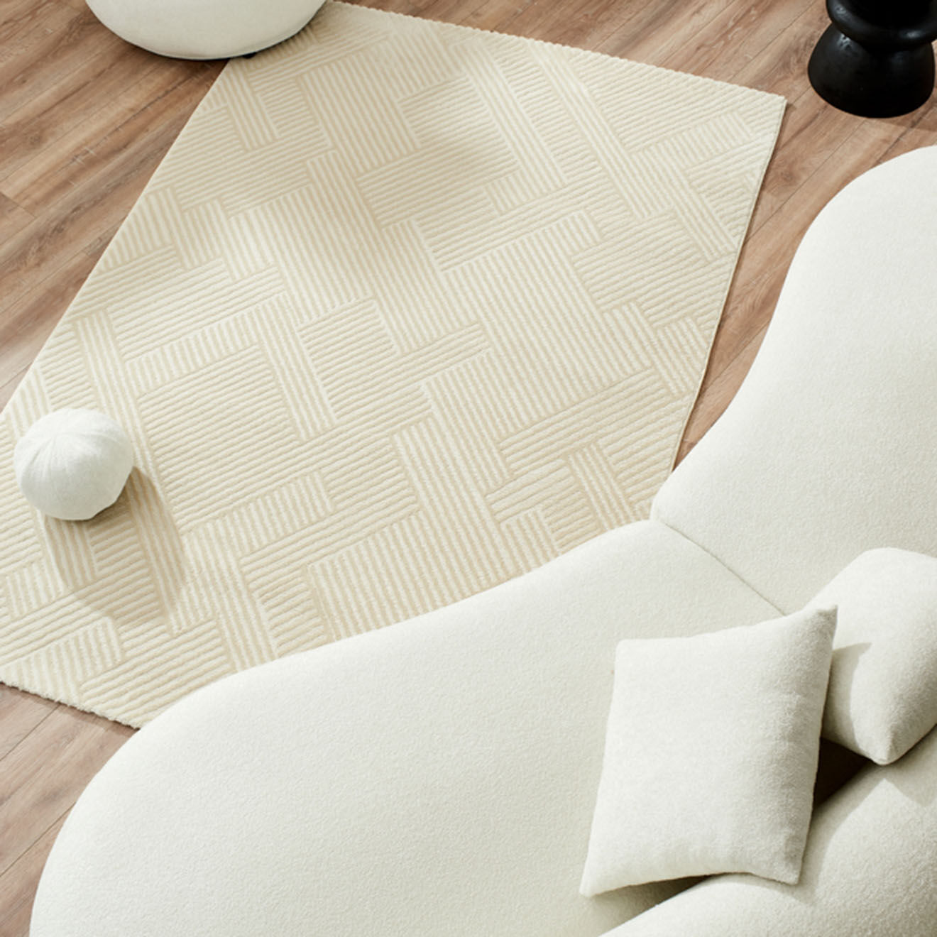 Nazar Rugs Tapis Bianca 160 crème - 160x230 cm