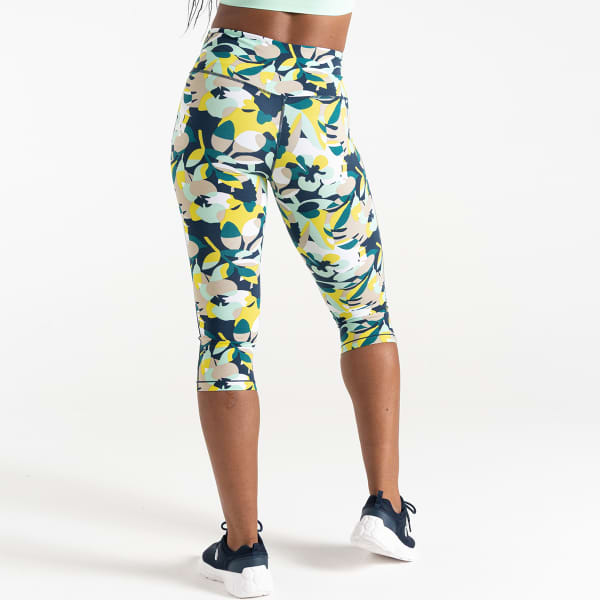 Collant running DARE 2B W INFLUENTIAL 3/4 LEGGING MOONLIGHT DENIM PETAL FUSION PRINT
