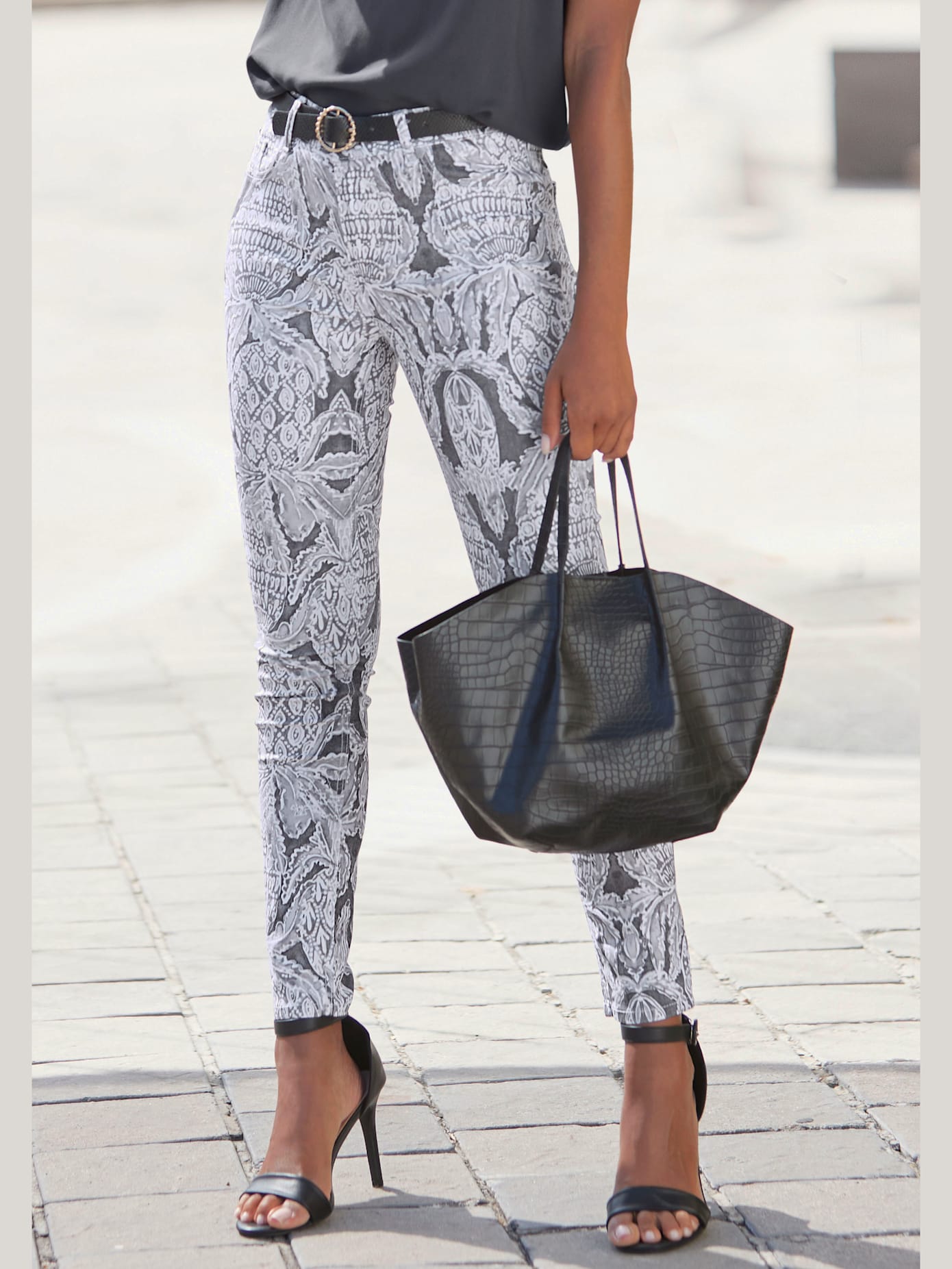 Jegging 7/8 fausses poches devant, poches arrière