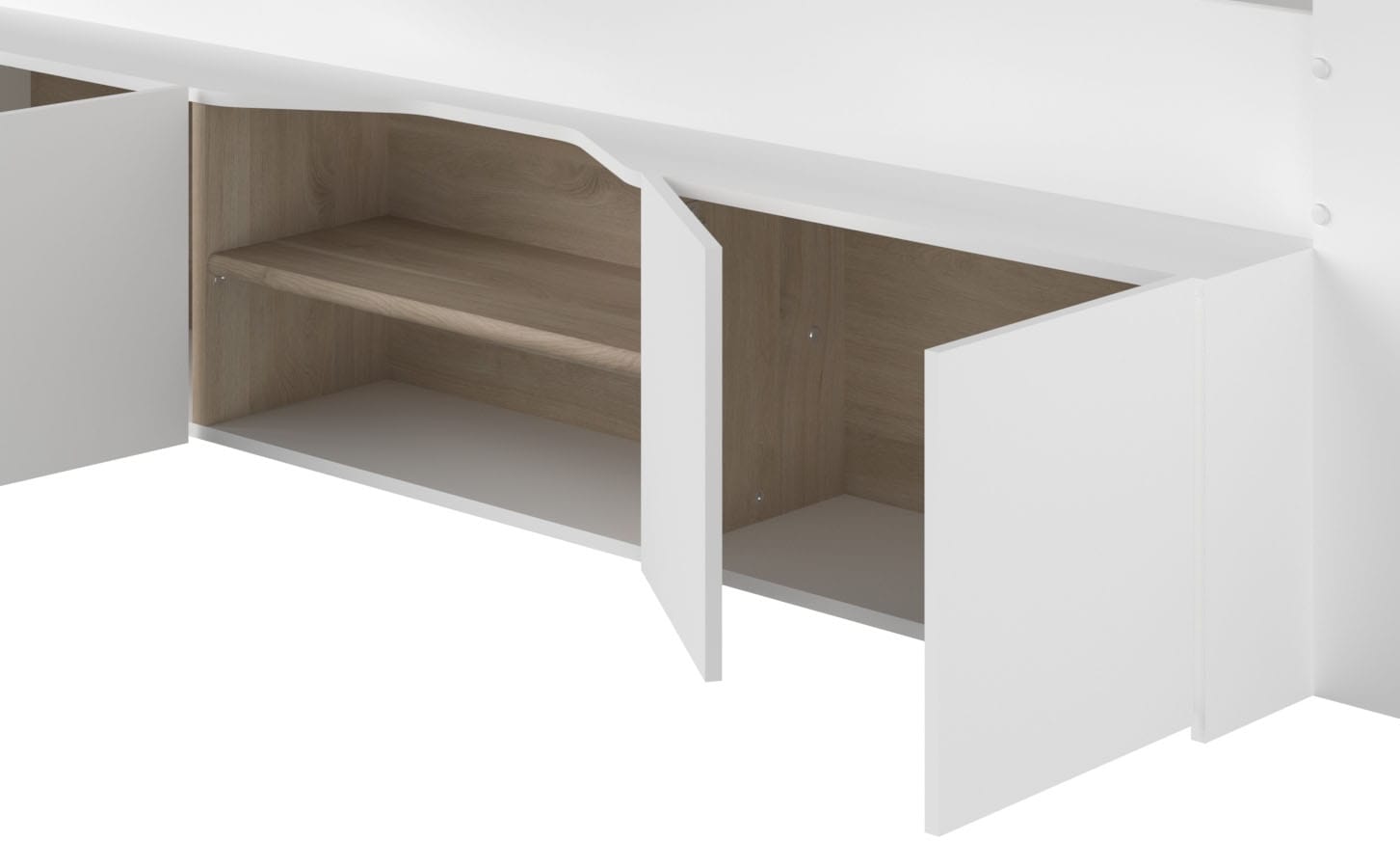 Parisot Hochbett »Cleo« 1 Stk. tlg. Schreibtisch beidseitig anbaubar, viel Stauraum, für Jungen & Mädchen
