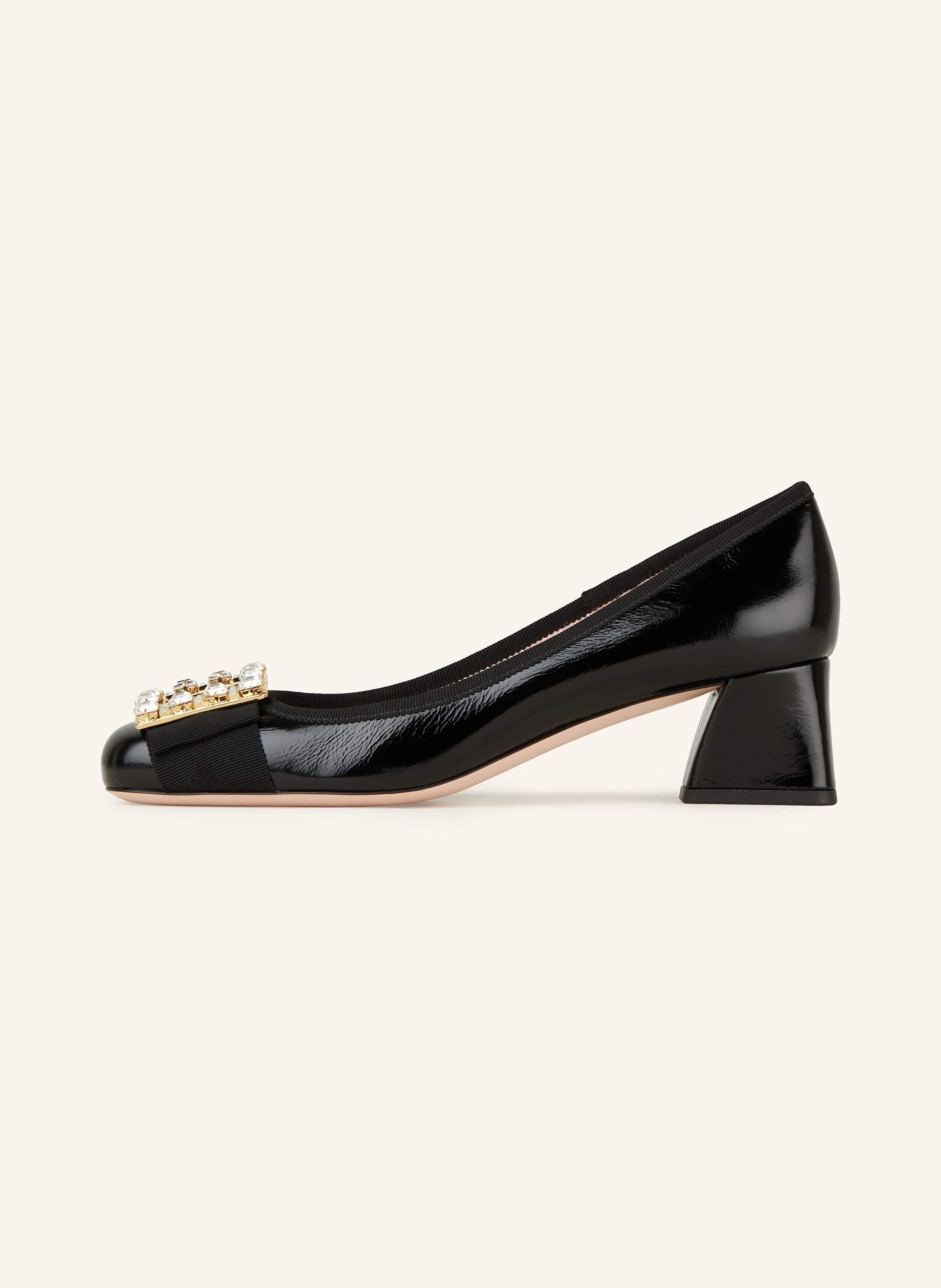 Roger Vivier Lack-Pumps TRÈS VIVIER mit Schmucksteinen