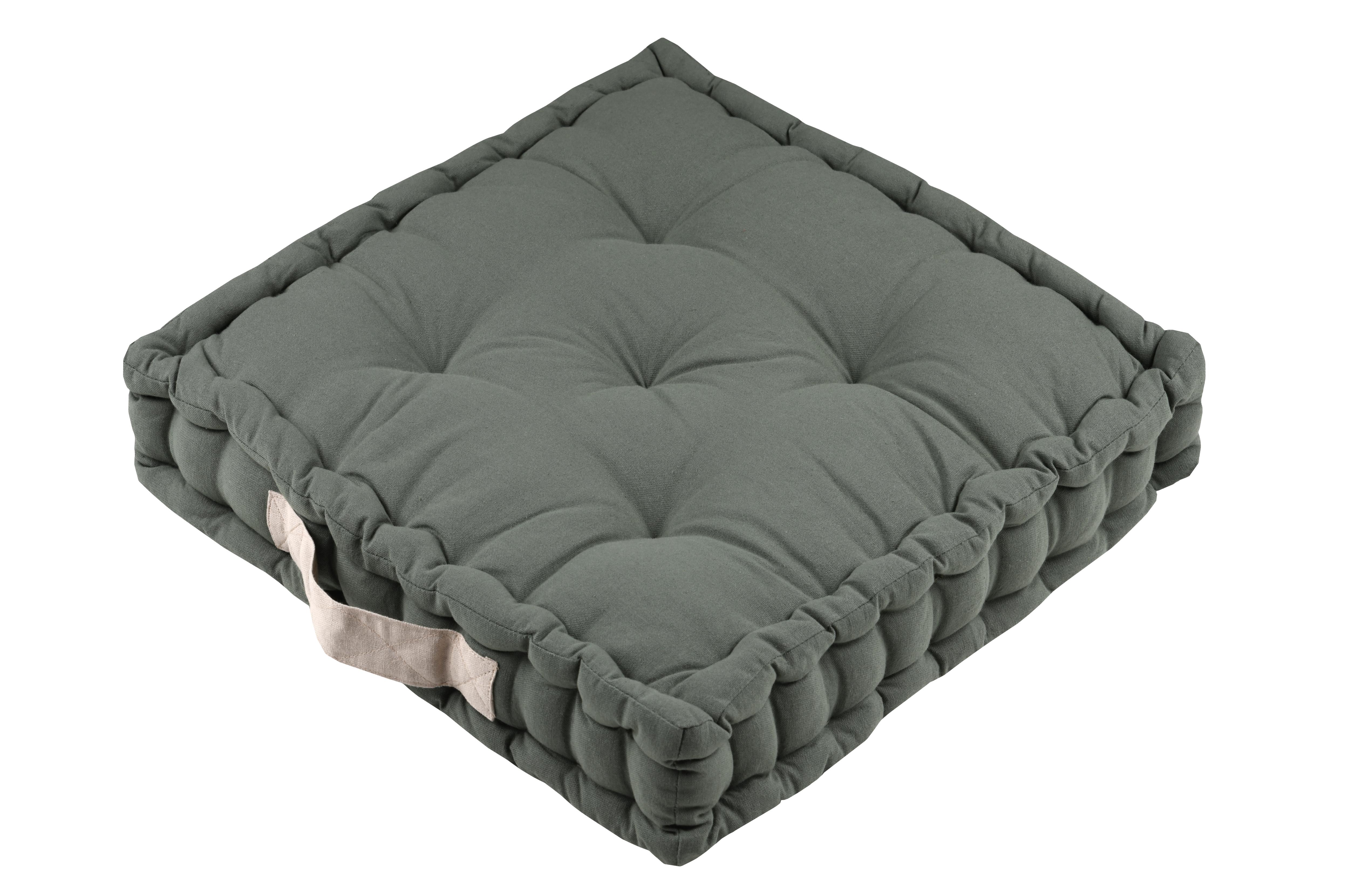 DUO COUSSIN VERT LIN 45X45X10CM