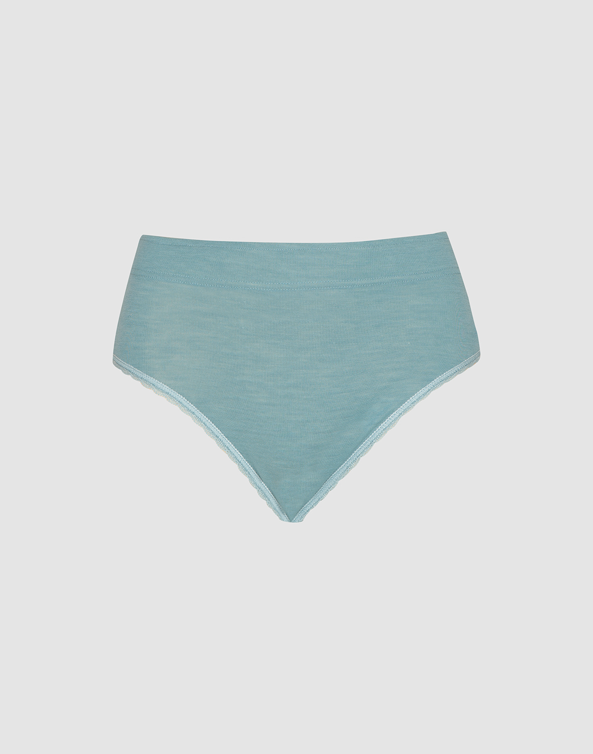 Hooggetailleerde slips van merinowol/zijde voor dames -