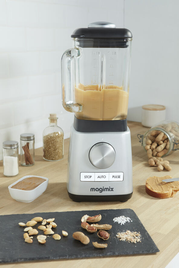 Magimix Power blender mat stål 1,8 liter Sølv, transparent, sort