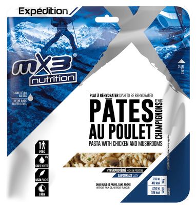 Repas Lyophilisé MX3 Pâtes au Poulet et aux Champignons 130g