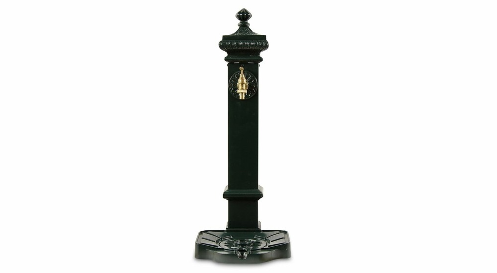 Fontaine de jardin aluminium-métal vert 29x33x76cm