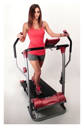 Tapis de course magnétique avec bras 2 en 1 - O'Fitness - Maison/Appartement - Compteur 5 fonctions