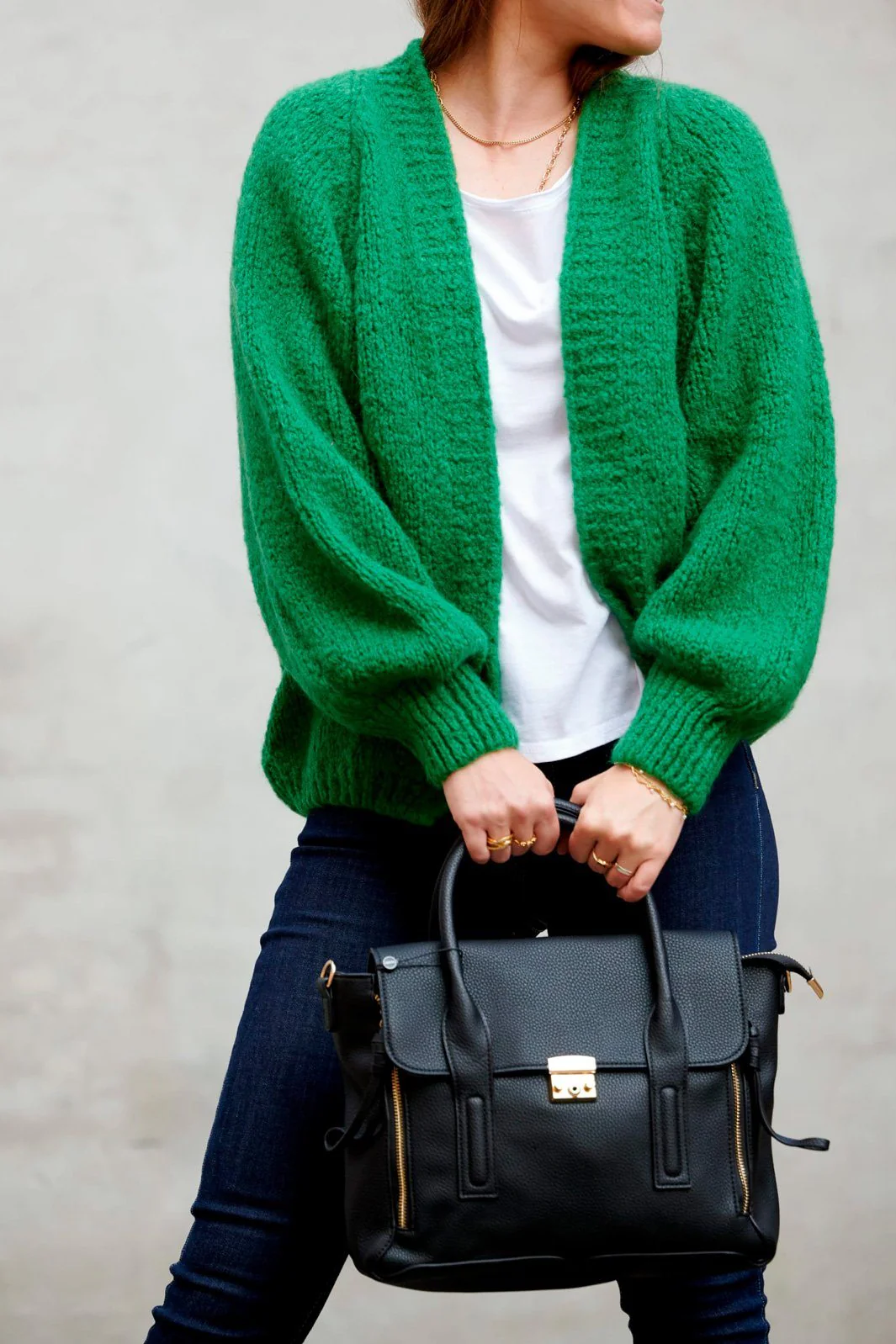 Noella Fora Knit Cardigan green