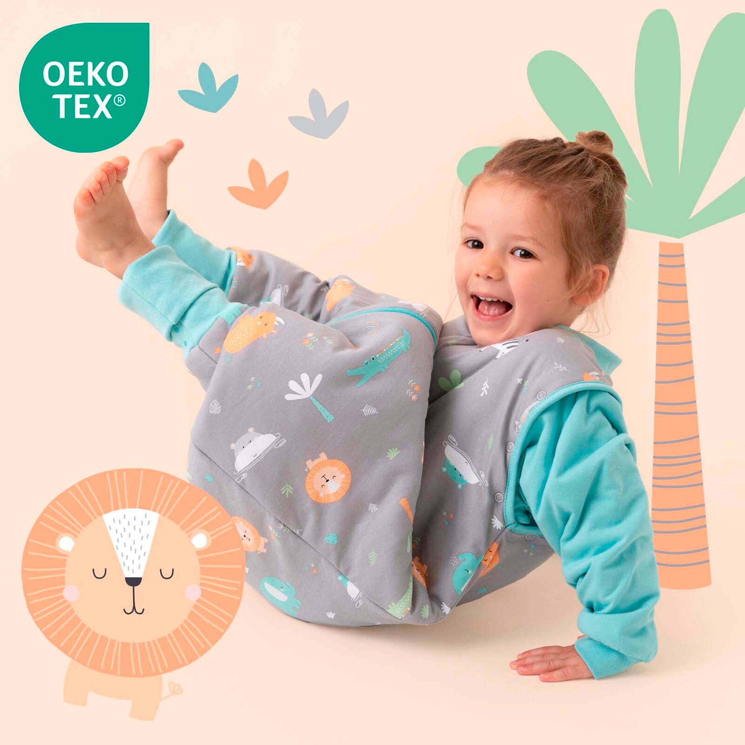 schlummersack Schlafsack mit Füßen 3.5 Tog Safari