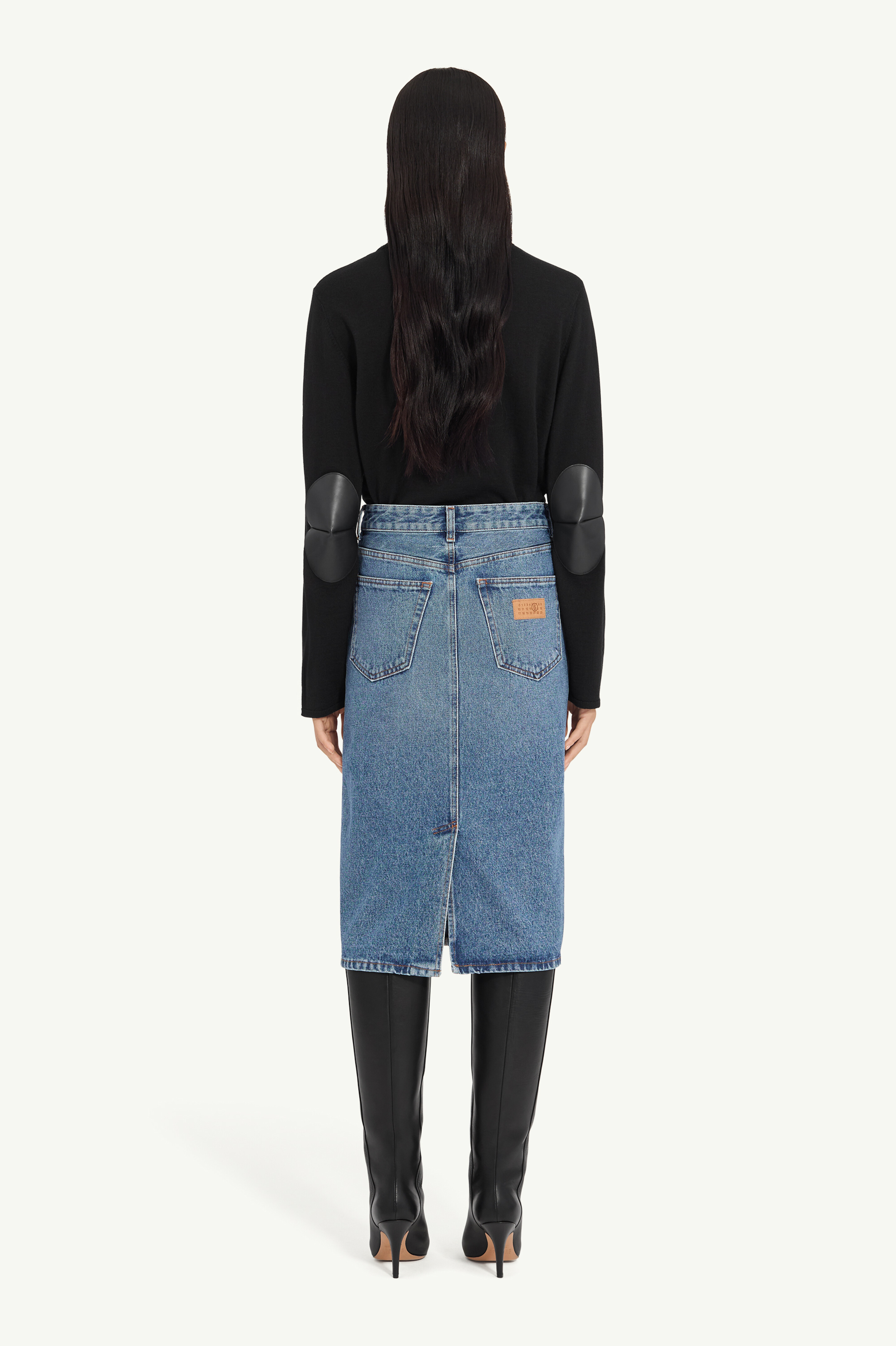 Jupe midi en denim