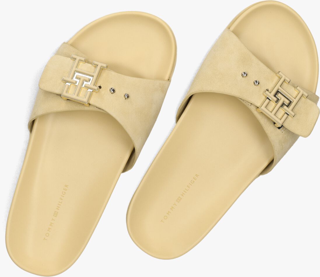 TOMMY HILFIGER beige tommy hilfiger teenslippers th hardware flat sandal