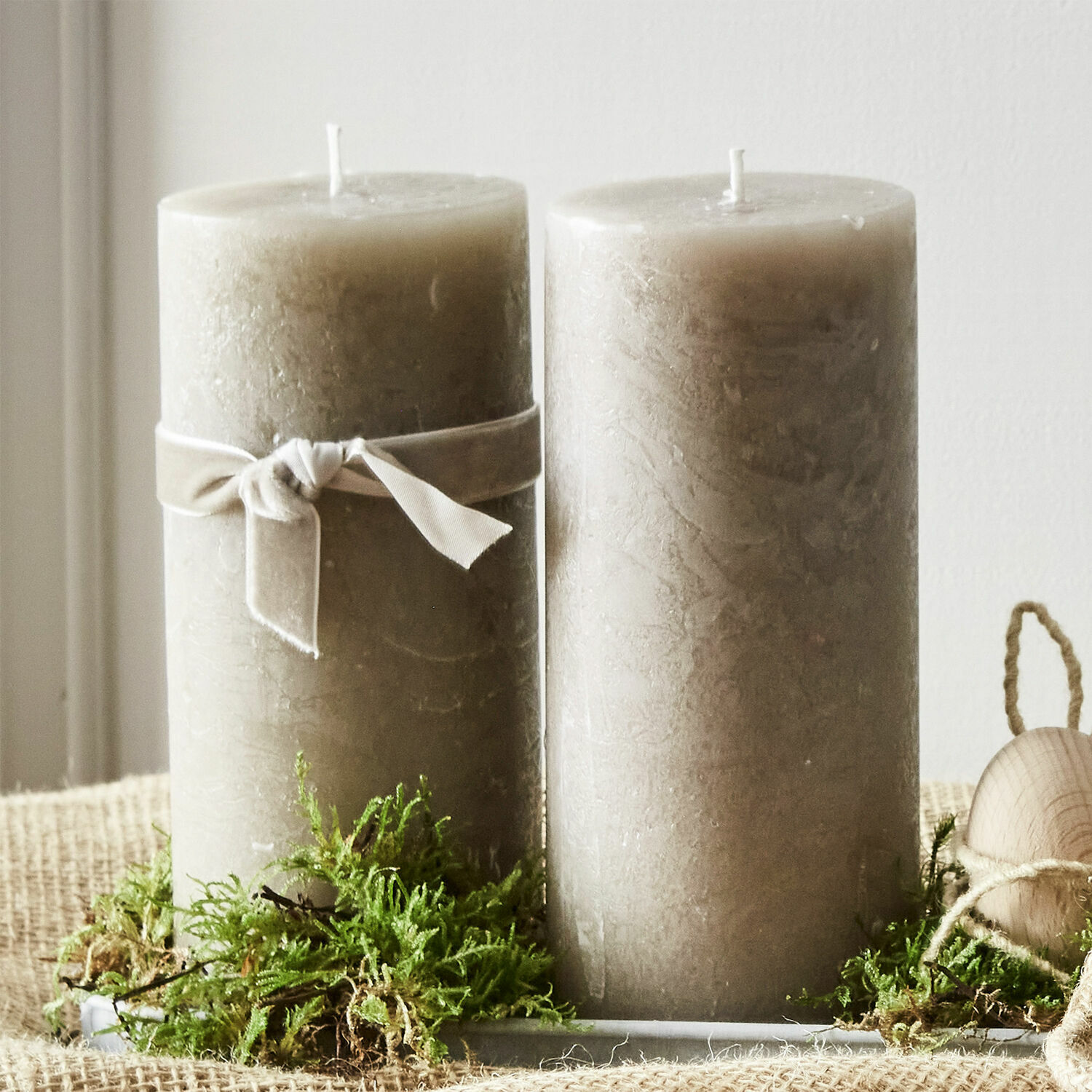 Kerze 4er Set Homel taupe