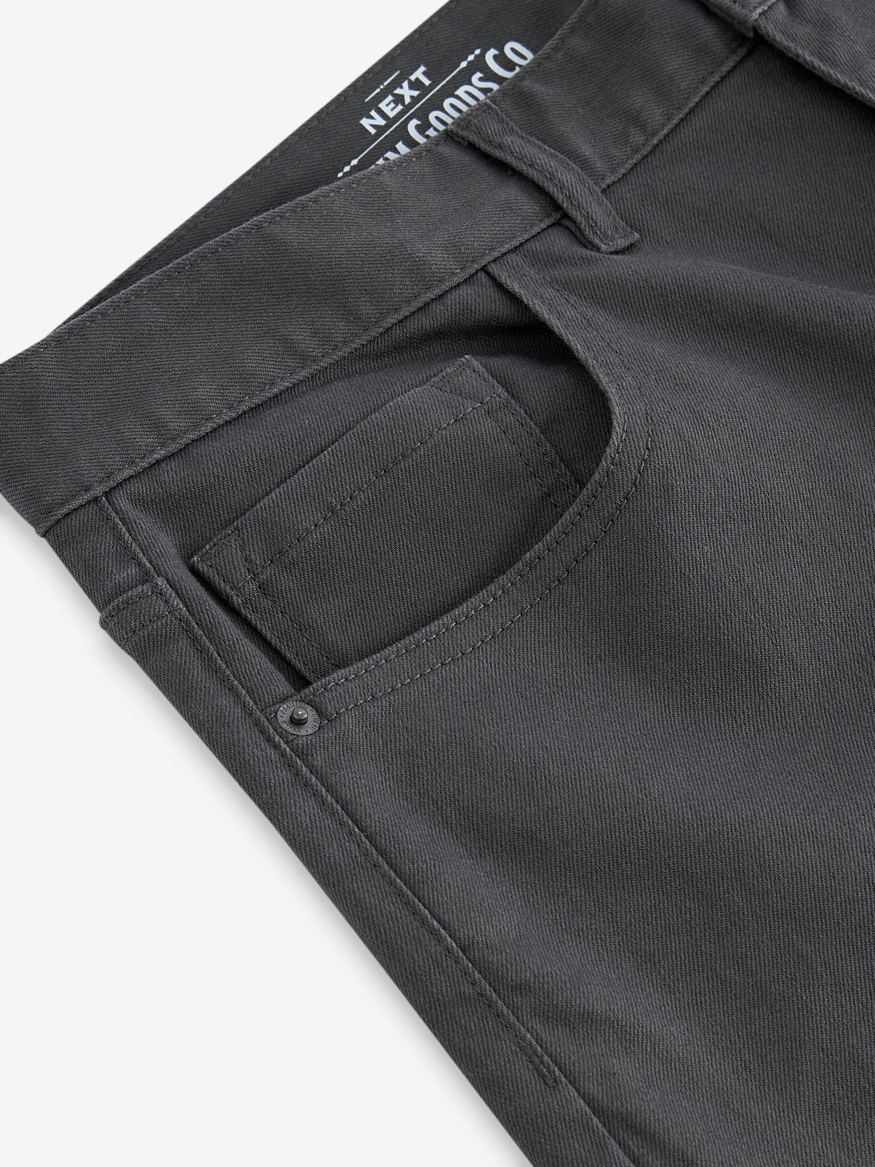 Antraciet - Rechte, klassieke jeans met stretch