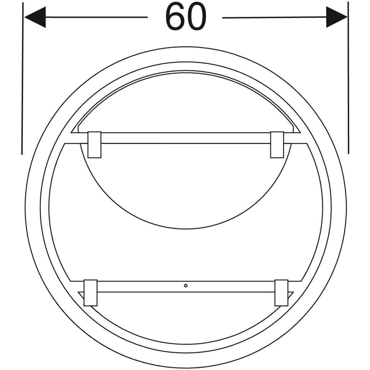 Geberit Option ronde spiegel met verlichting 60cm