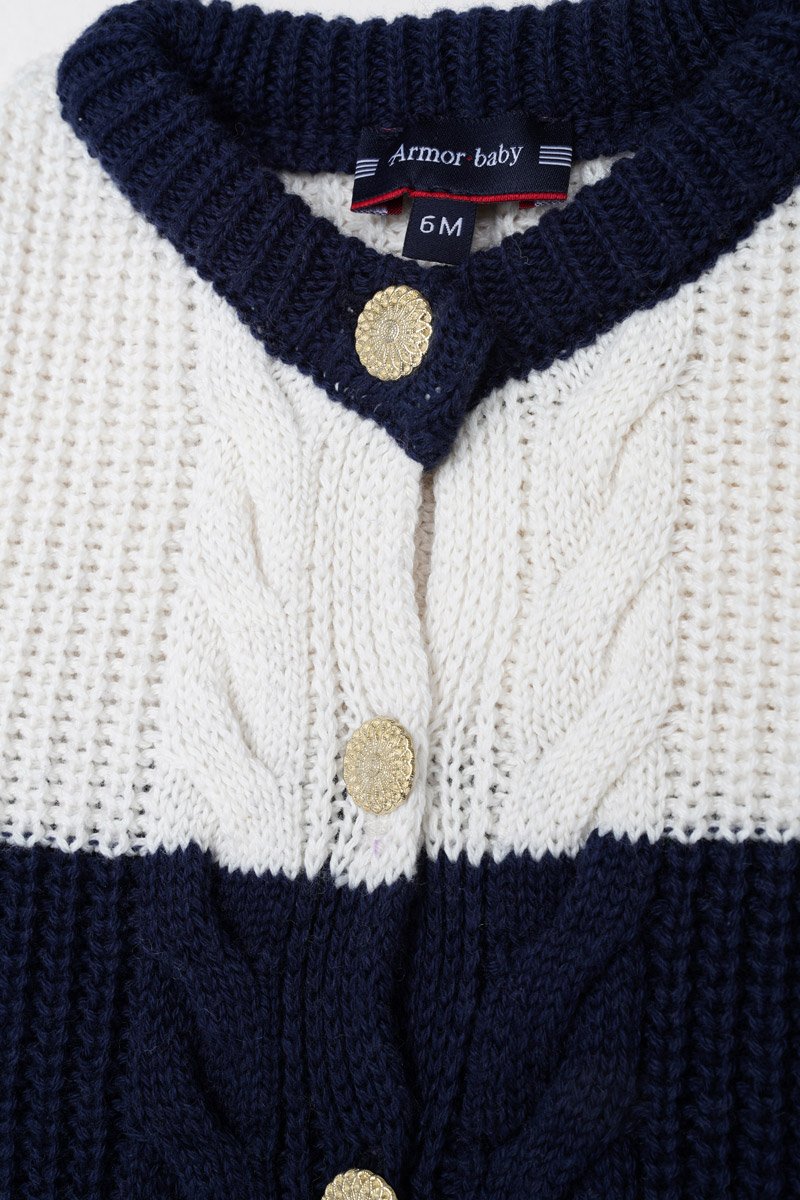 Cardigan en maille Baby - coton et laine