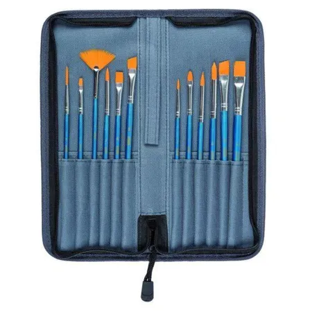 Idena Künstlerpinsel-Set, Haarpinsel für Öl- und Acrylfarben