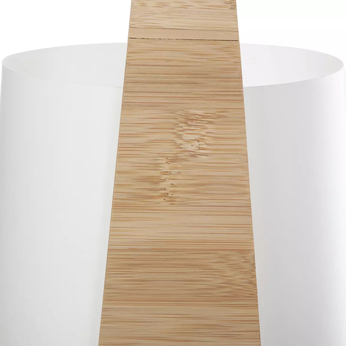 Lampe à poser bambou (H19,5 cm) Jani Blanche