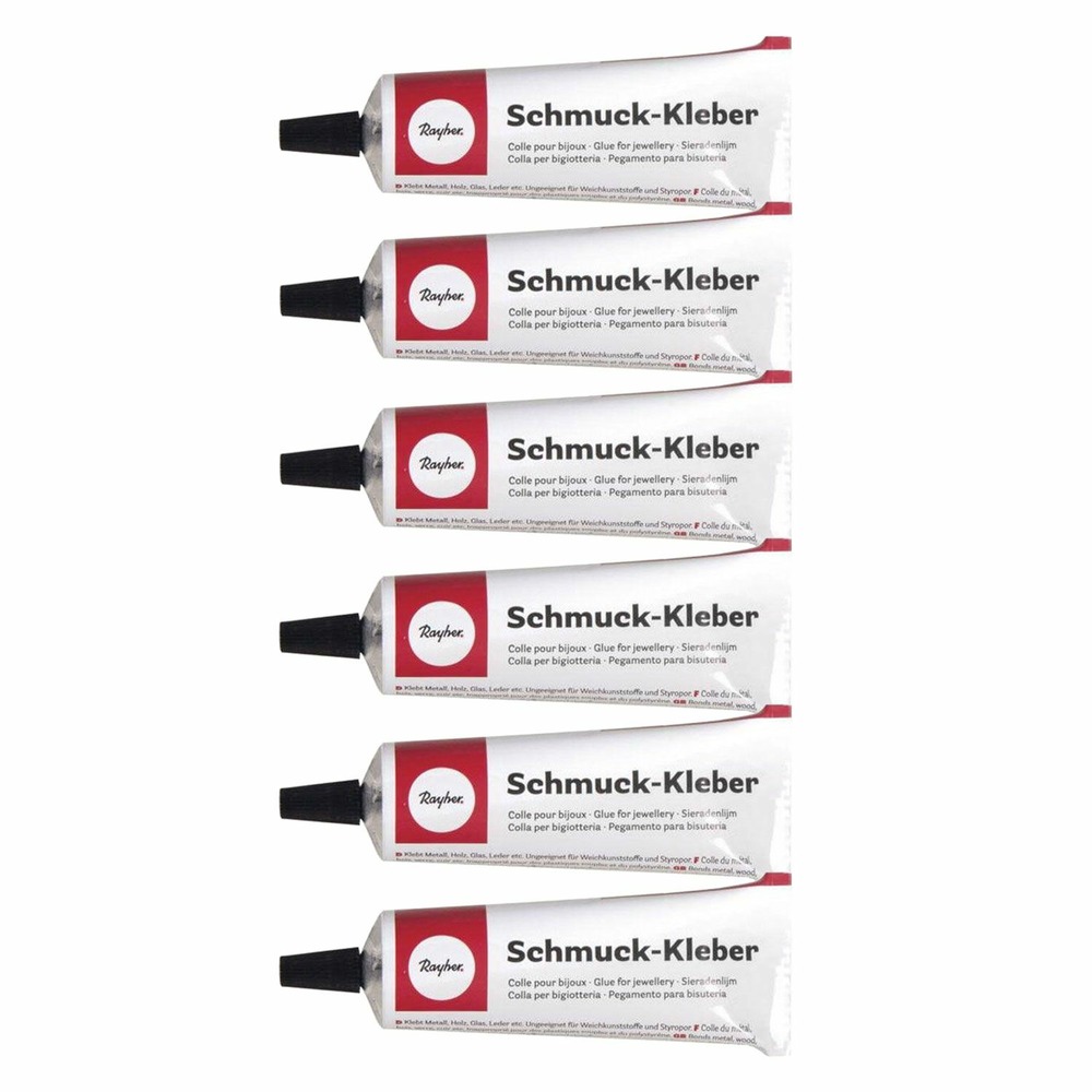 6 tubes de colle à bijoux 27 g