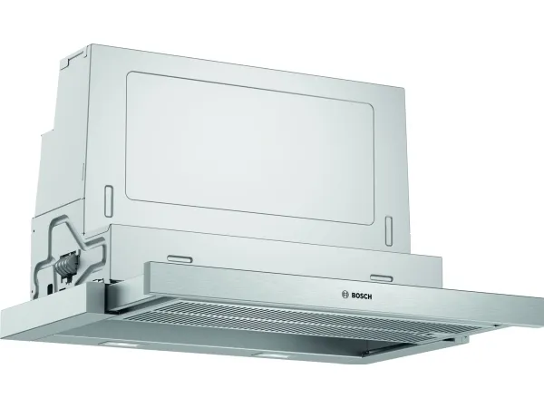 Bosch Serie | 4 DFS067A51 - Hætte - teleskopisk - Niche - bredde: 52.4 cm - dybde: 29 cm - udtrækning og recirkulation (-) - med intern motor - metalgrå