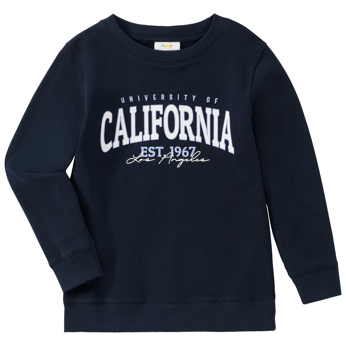 Famy Mädchen Sweatshirt mit Print dunkelblau