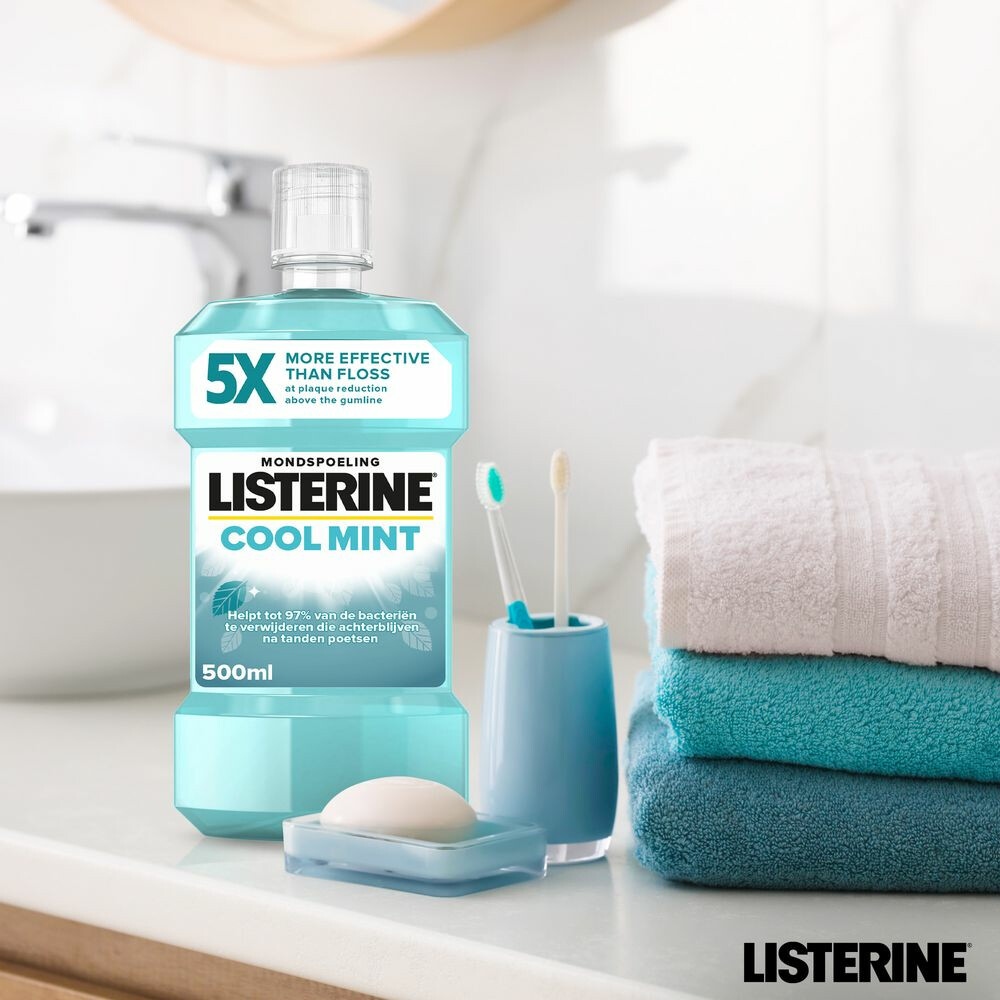 3x Listerine Mondwater Cool Mint500 ml