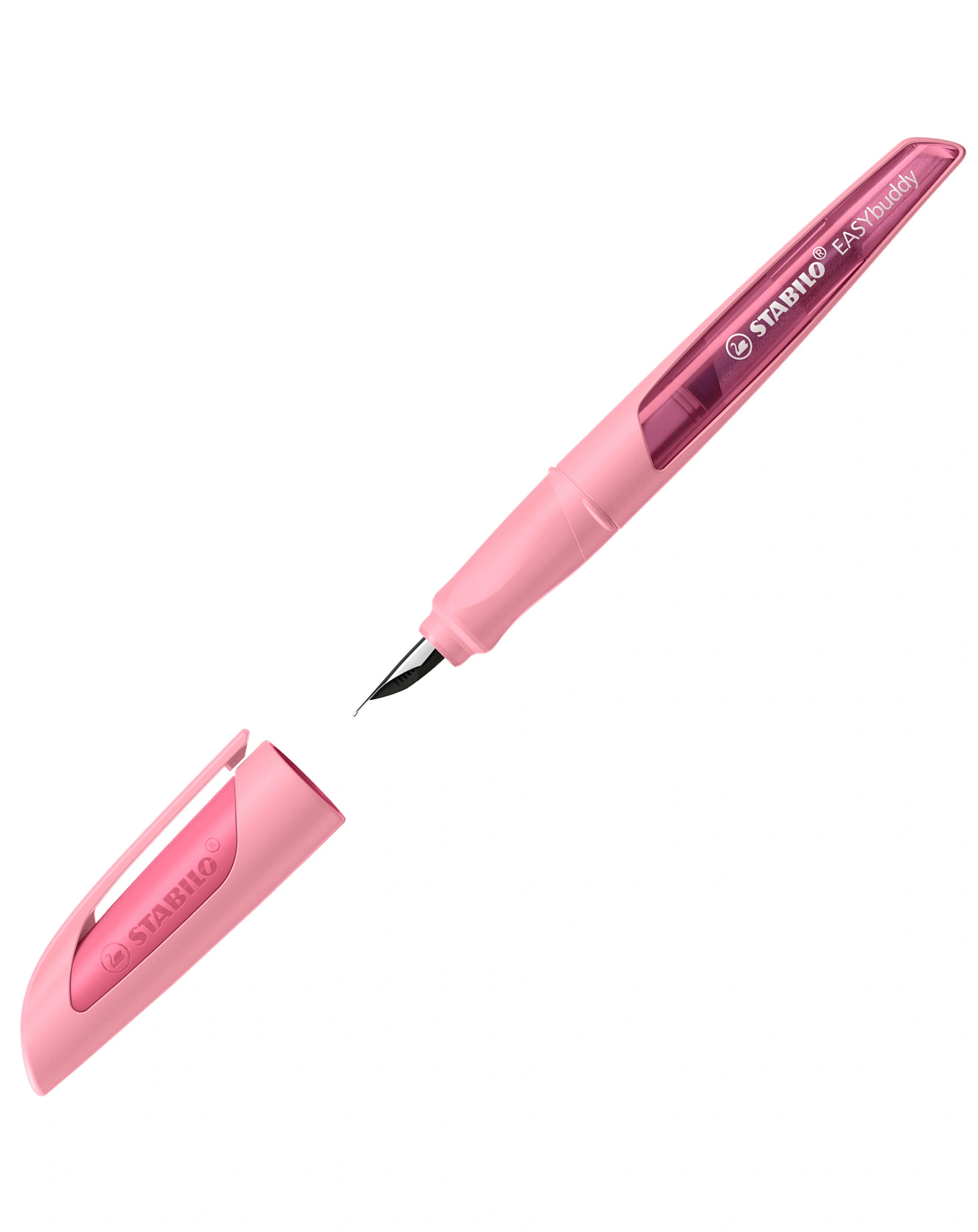 Schulfüller STABILO® EASYbuddy Pastel mit Standard-Feder M in rosiges rouge