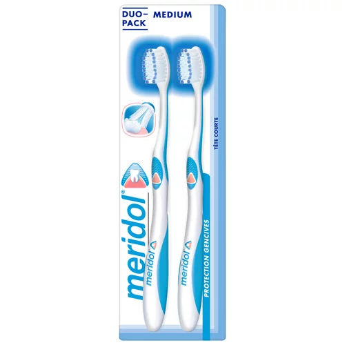 Brosse à dents Meridol Protection Gencives medium - x2