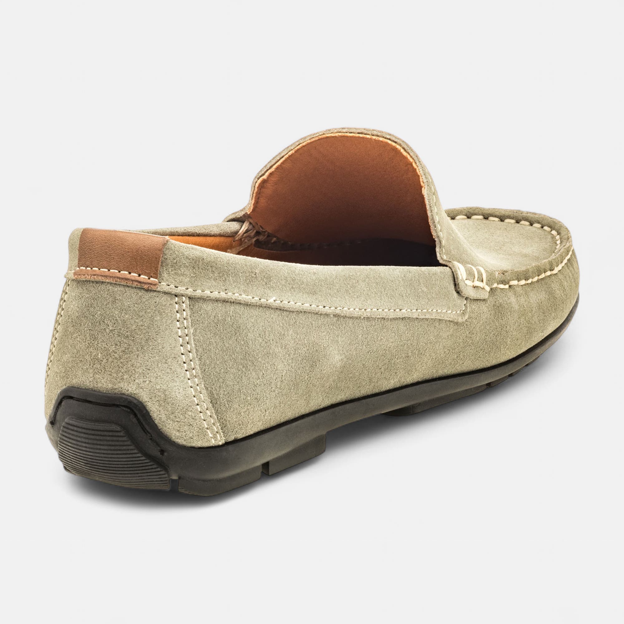Mocassins Homme en cuir vert clair