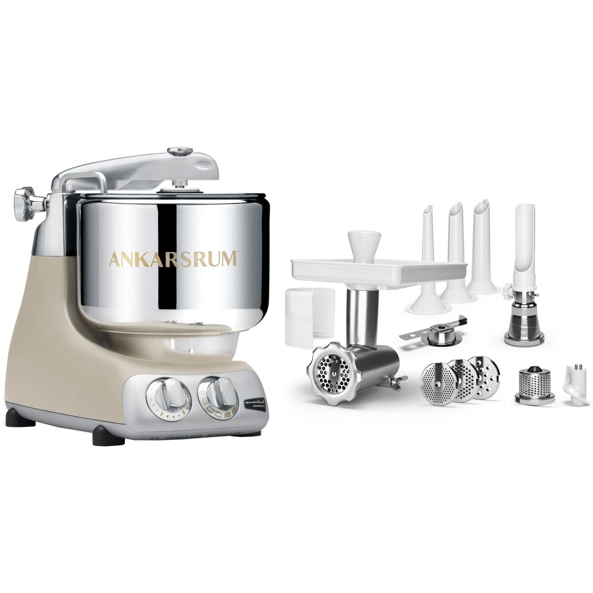 Assistent Original AKM6230B + Kjøttkvern komplett, harmony beige