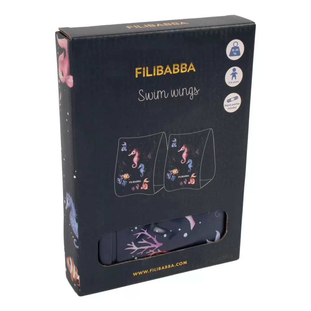 Filibabba Badevinger Alfie - Rainbow Reef - 2 stk.