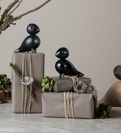 Kay Bojesen HolzFiguren - Turtelduer - 9 cm - Schwarz