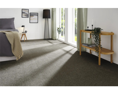 Velours tapijt Ines bruin 400 cm breed (per meter verkocht)
