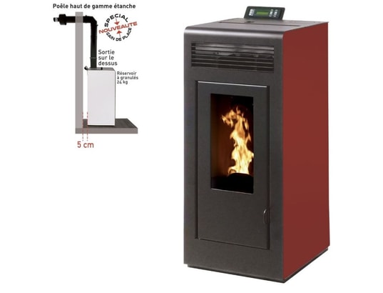 INTERSTOVES - Poêle à granulés Pack poêle à granules marina 11kw etanche sortie concentriqu...