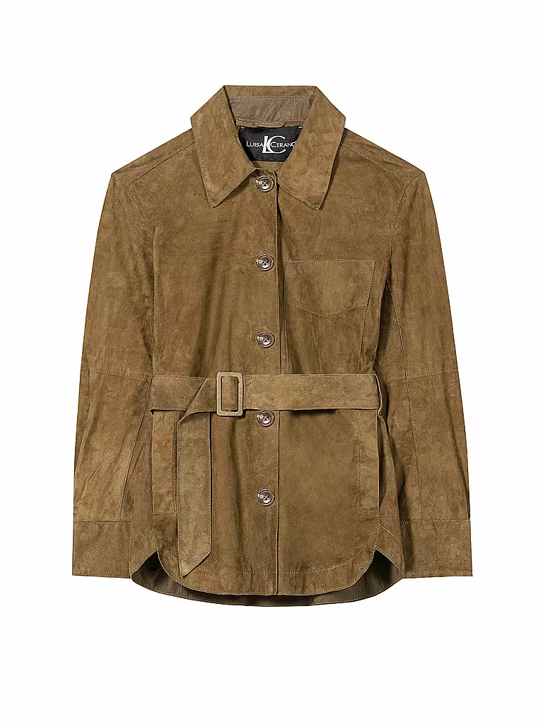 LUISA CERANO Lederjacke braun