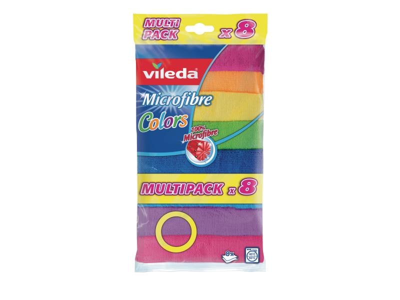 Vileda Mikrofaser-Reinigungstuch 8 Stück, Mehrfarbig Allzwecktücher