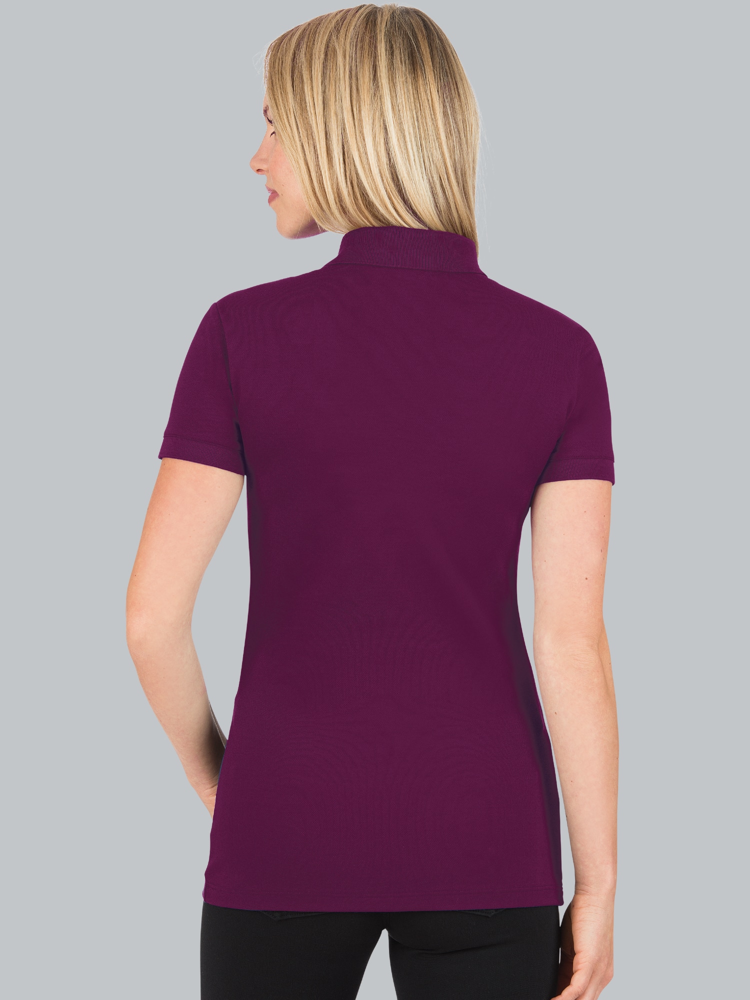 Poloshirt aus elast. Piqué Sangria
