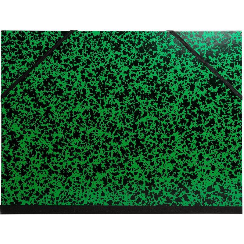 Carton à dessin Annonay avec élastiques 26x33 cm - Pour formats A4 et 24x32 cm - Vert