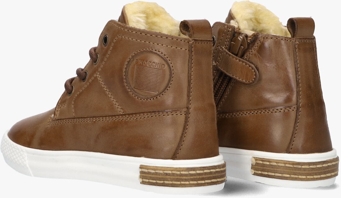 PINOCCHIO bruine pinocchio hoge sneaker p2851