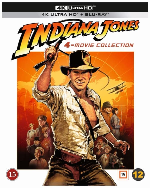 Indiana Jones: 4-Movie Collection (4K Ultra HD + Blu-ray) (9 disc)