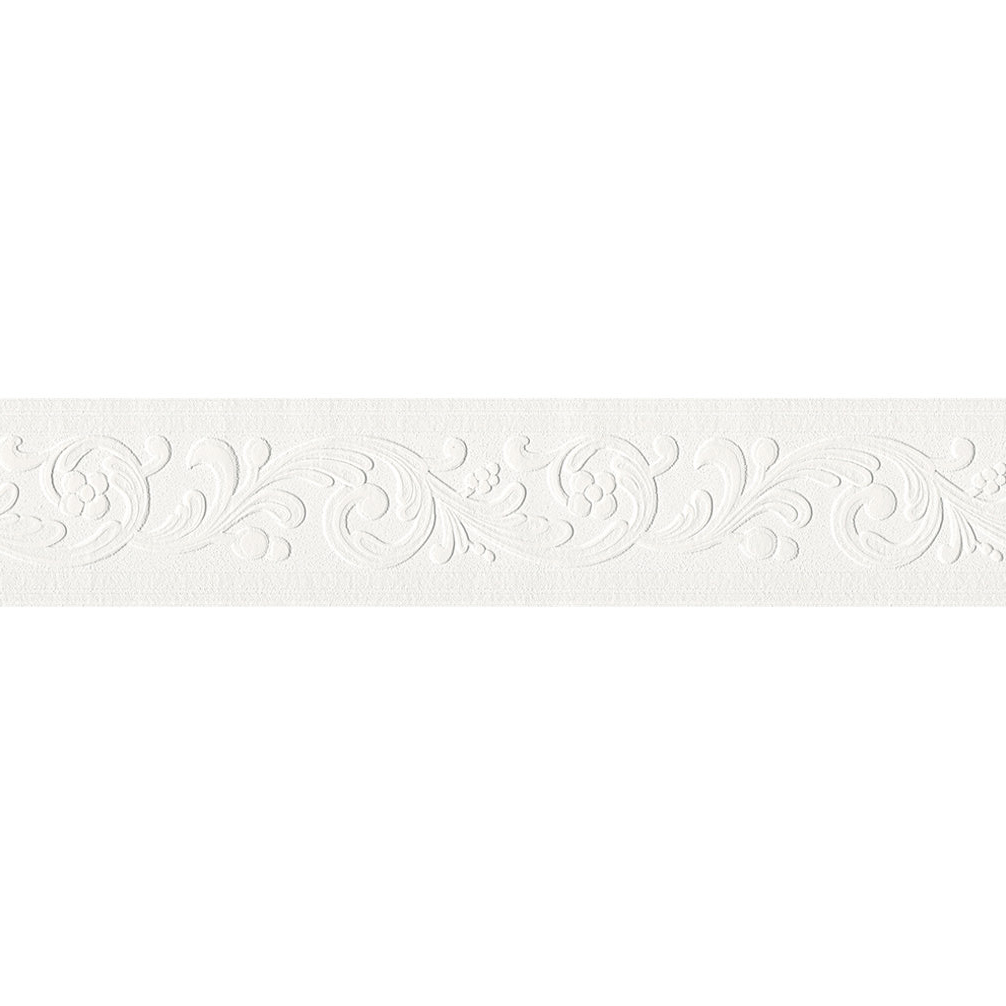 Borte VINYL - weiß - Blumenornamente - 13,3 cm