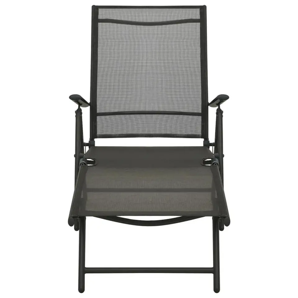 vidaXL - Loungeset - Zwart - Aluminium