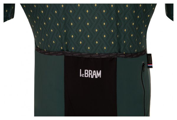 Maillot Manches Courtes LeBram Luz Ardiden Vert Agave Coupe Ajustée