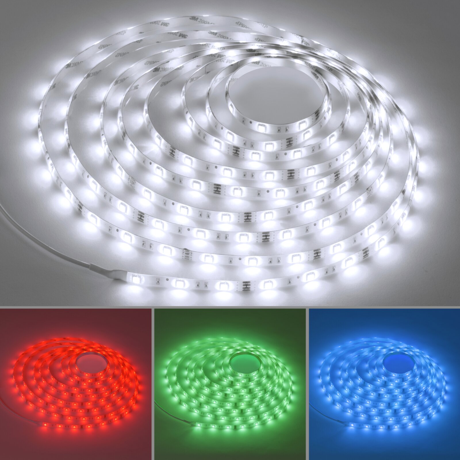 LED-Lichtstreifen - RGB - mit Fernbedienung - 10 Meter