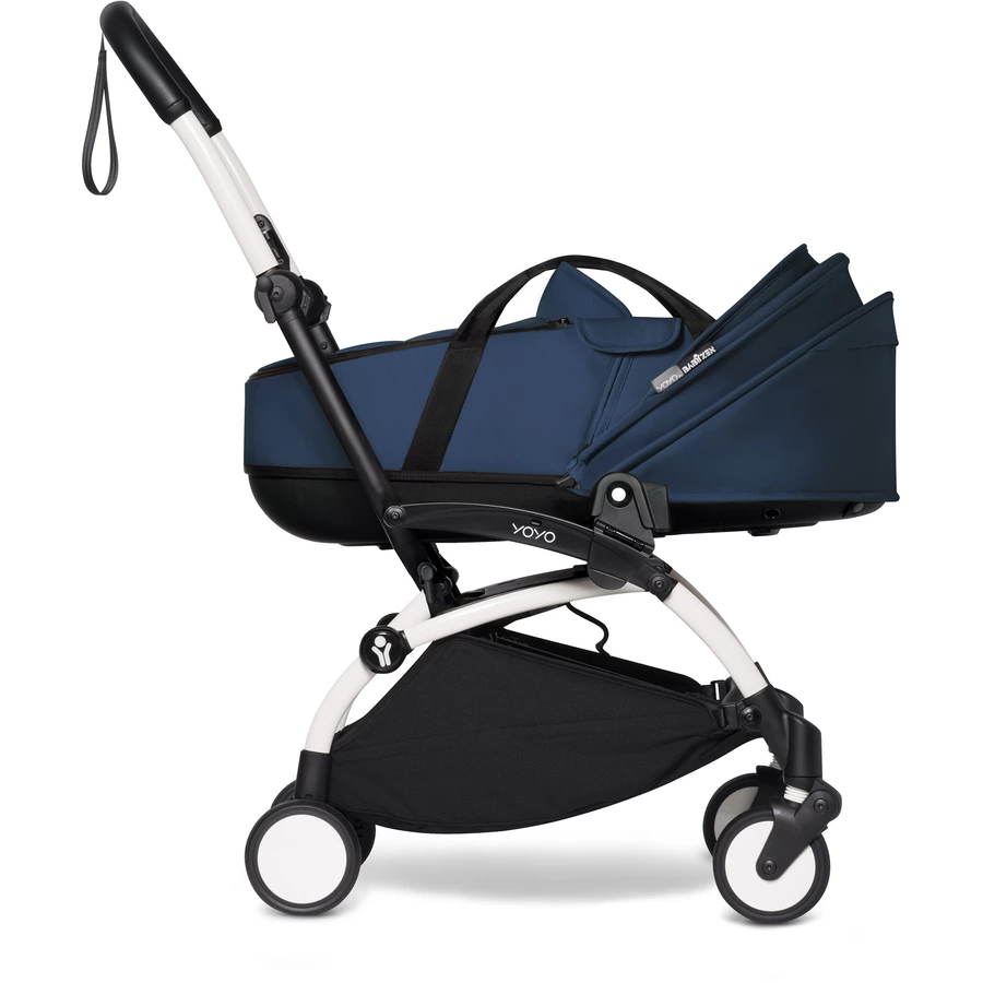 BABYZEN Kinderwagen YOYO2 0+ White mit Liegewanne inkl. Textilset Air France Blue