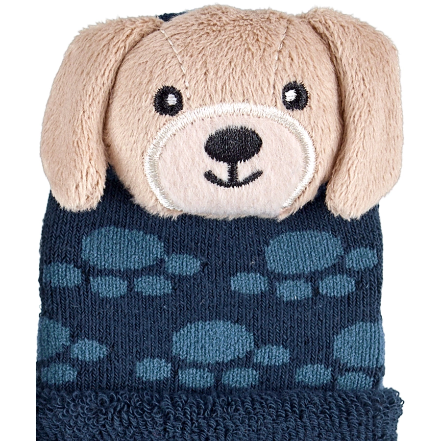 Sterntaler Baby-Rasselsöckchen Hund marine