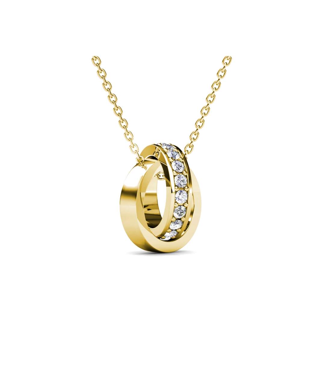 Parures Chic Circle Hoop - Or Rosé et Cristal