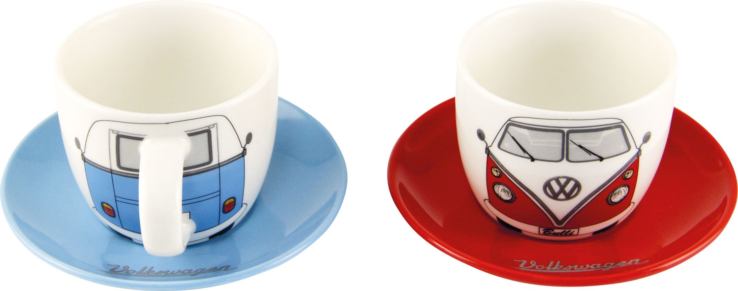 VW Collection T1 Bulli Espresso Tassen Set 2 Stück 100 ml
