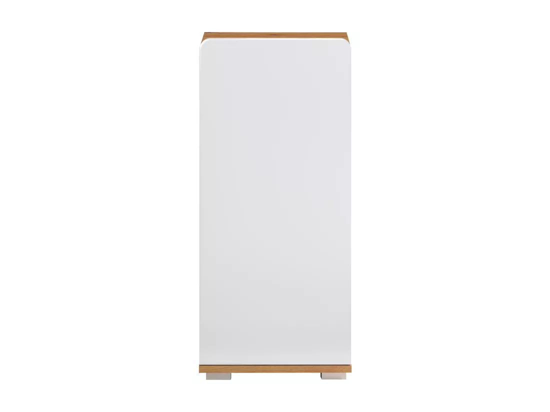 Armoire - Mélaminé chêne - Naturel-Blanc - 37 - 82 - 31 cm