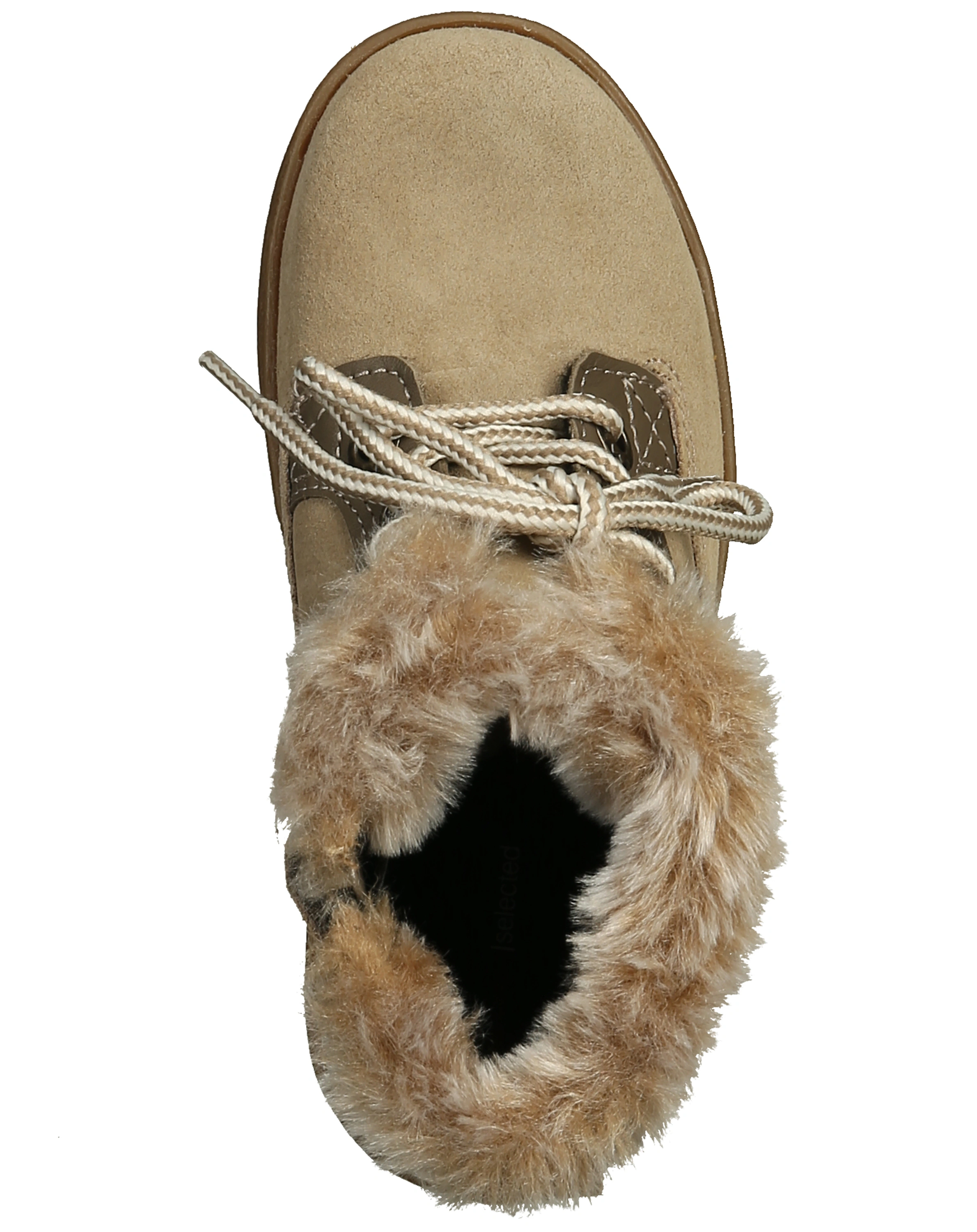 Leder-Schnürstiefel MERLIN MAX gefüttert in stone/cement