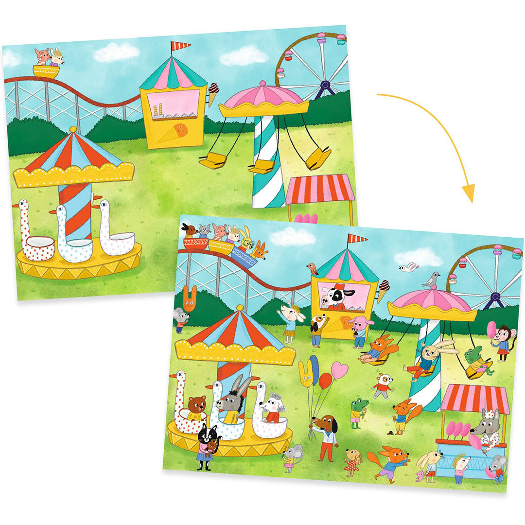Djeco knutselset transferstickers party time